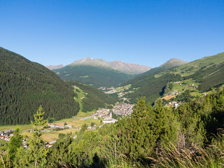 Naklejka na ściany i meble Valdidentro - Panoramic view - Valtellina (Province of Sondrio)