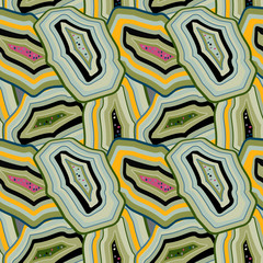 Fototapeta na wymiar Vector seamless pattern with agate stones.