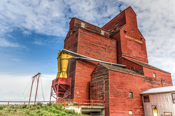 big red wooden grain elevator © snaphappy28