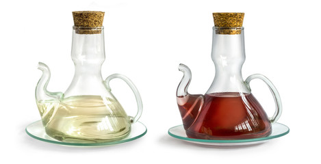Decanter with  vinegar isolated