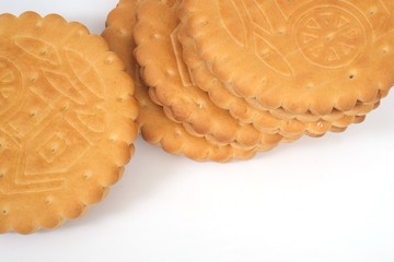 Cookies with white cream filling