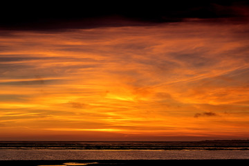 Fototapeta premium Sonnenuntergang an der Nordsee
