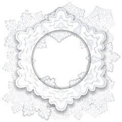 Frame with snowflakes