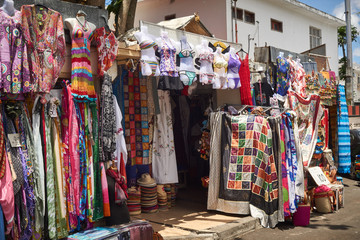 Small colorful shop on Mauritius Gand Baie