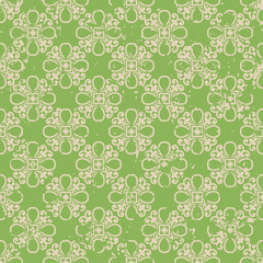 Abstract vintage ornamental pattern with fading and scratches, paint splashes. Vector template can be used for design of wallpaper, fabric, oilcloth, textile, wrapping paper and other design