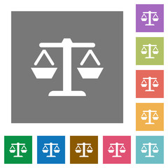 Balance square flat icons