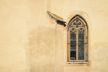 Windows of an old gothic cathedral, Sibiu, Romania