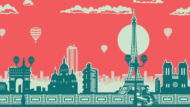 French Attractions Animation Panorama