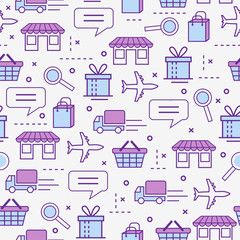 Online store. delivery. seamless background