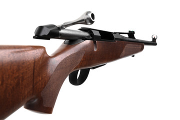 Gun rifle isolated on white