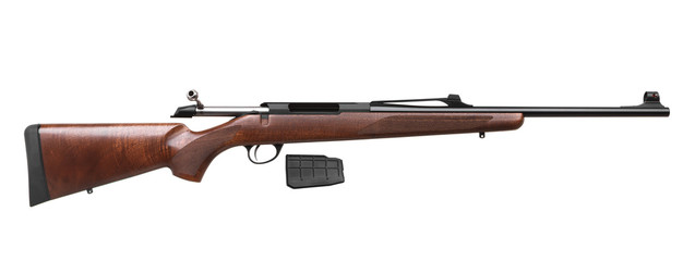 Gun rifle isolated on white