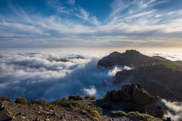 Fototapeta premium Gran Canaria mountain with clouds