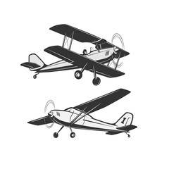 Sports, excitement and travel around the world in flight.
Two kinds of vintage, small aircraft.
