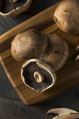 Healthy Organic Raw Portobello Mushroom Caps