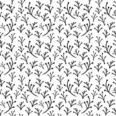 Handmade Seamless Floral Pattern Vector