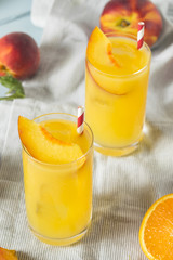 Refreshing Peach and Orange Fuzzy Navel Cocktail