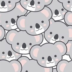 Obraz na płótnie Canvas Seamless Cute Cartoon Koala Pattern Vector