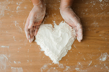 Chef preparing dough - cooking process