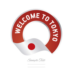 Welcome to Tokyo Japan flag logo icon