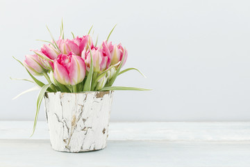 Fototapeta Bouquet of pink tulips obraz