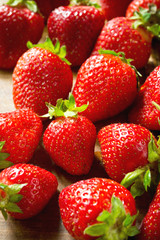 Fresh red strawberries closeup