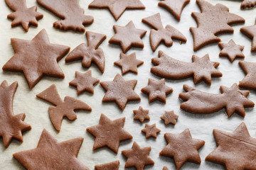 Fototapeta na wymiar How to make gingerbread christmas tree