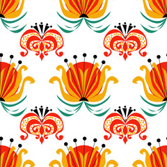 pattern floral su sfondo bianco