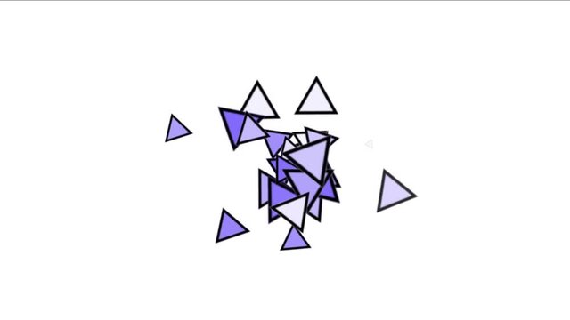 4k Triangles diamond geometric card flying,abstract geometry,patterns spraying particle fireworks artistic paper background.