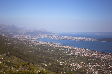 View from Kozjak on Kastela and Split
