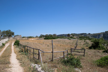 Fototapeta na wymiar Panorama, Sentiero, Riserva Naturale Orientata Cavagrande del Cassibile, primavera, Sicilia