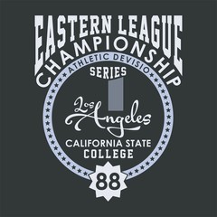 graphic design alphabet, numbers and typography for shirt and print