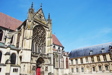  cathedral of old town of Sens - France, Yonne - obrazy, fototapety, plakaty