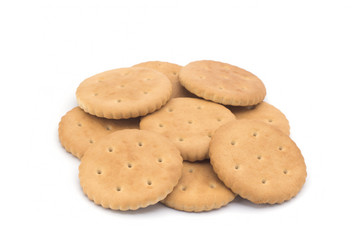 cracker on white background