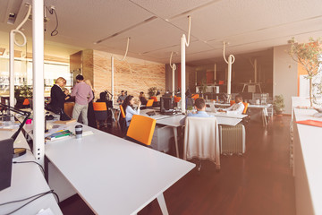 startup business people group working everyday job at modern office