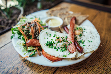 Breakfast on the plate