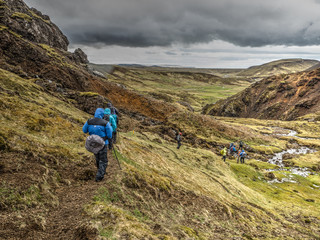 Fototapeta premium Hiking Iceland's Mt. Hengill