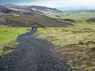 Fototapeta na wymiar Hiking Iceland's Mt. Hengill
