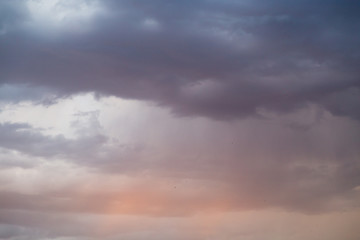 Clouds at sunset as background