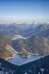 Walchensee mit Karwendel 