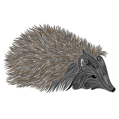 Beautiful vector hedgehog from abstract patterns