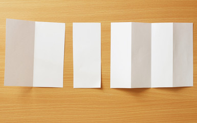 White sheet of paper on the table