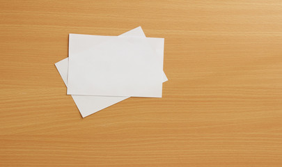 White sheet of paper on the table