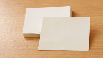 White sheet of paper on the table