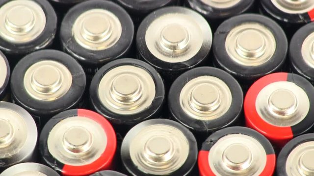 Tops of batteries rotating slowly