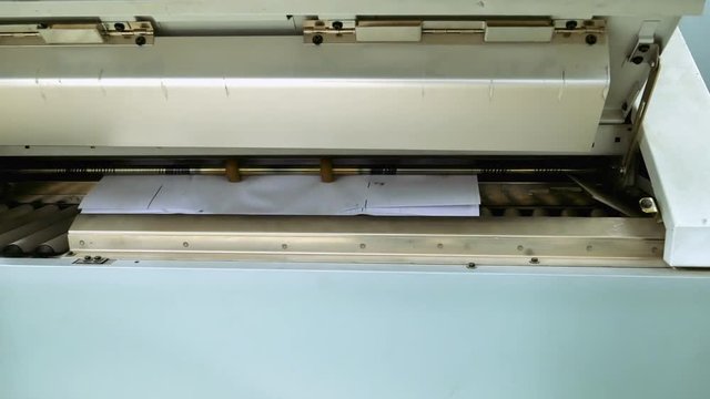 Printing and folding machine for big size drawing and draft printing. Design office supply equipment.