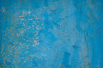 blue painted metal surface as background