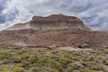 The Blue Mesa member in the Chinle Formation as seen in the Petrified Forest National Park, AZ.