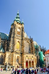 Fototapeta na wymiar St. Vitus Cathedral, the Largest Cathedral in Prague
