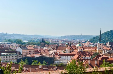 Fototapeta premium Aerial View of Prague, the Capital City of the Czech Republic