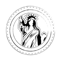 Statue of liberty icon vector illustration graphic design